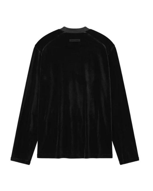 Fear Of God Black Velour Classic Long Sleeve Tee