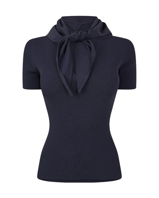 Max Mara Blue Minimalist Versatile T-Shirt