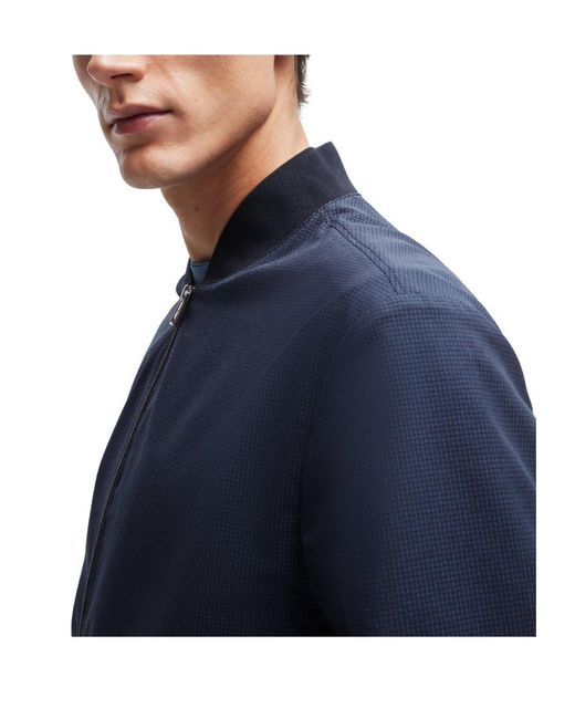 Boss Blue Solid Color Jacket for men