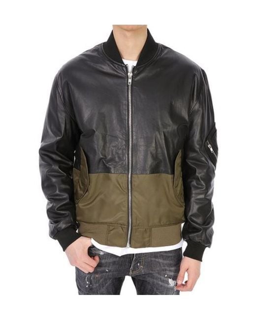 McQ Alexander McQueen Gray Splicing Details Baseball Jacket for men