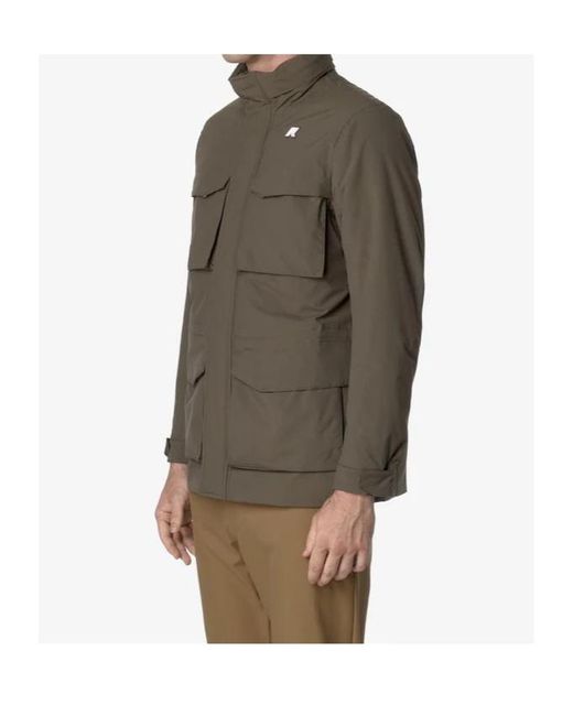 K-Way Brown Short Windbreaker for men