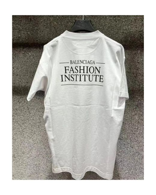 Balenciaga White Fashion Institute Oversized T-Shirt