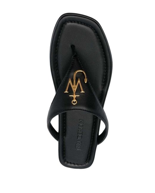 J.W. Anderson Brown Logo Slippers