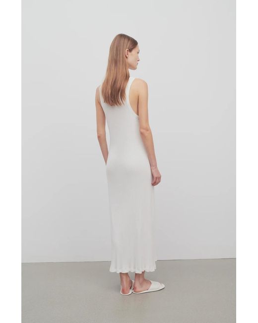 The Row White Sleeveless Long Dress