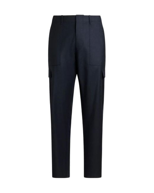 Etro Blue Cargo Trousers for men