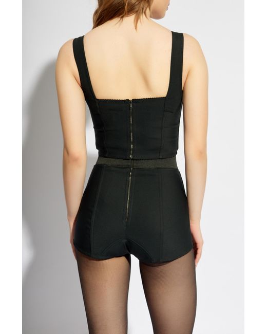 Dolce & Gabbana Black Elegant Bustier Top