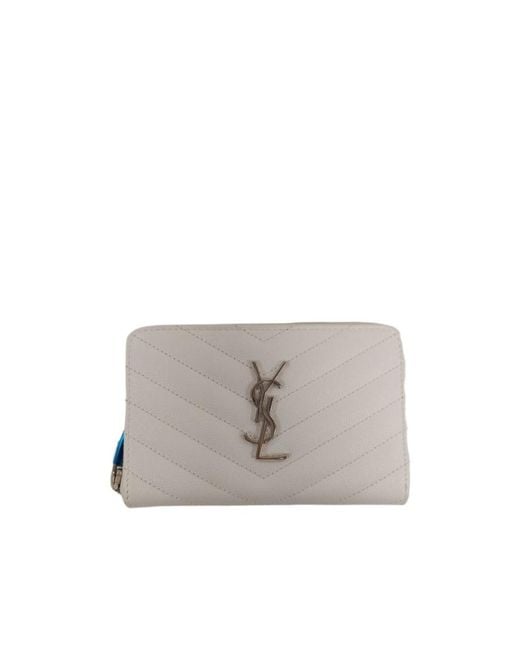 Saint Laurent Gray Logo Wallet