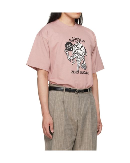 Magliano Pink Graphic Print T-Shirt for men