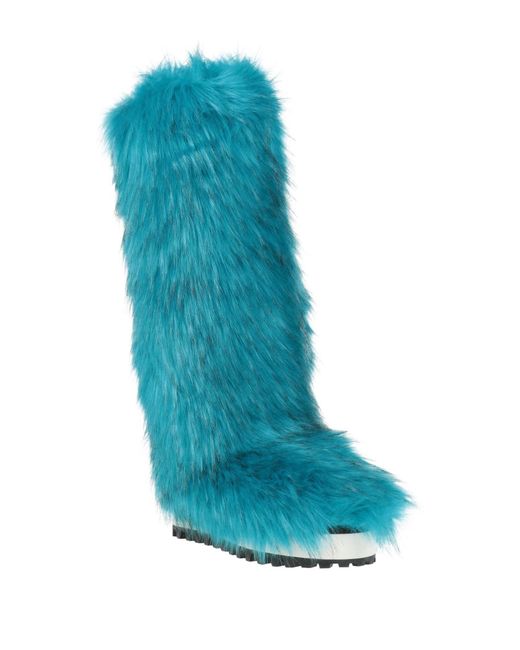 Dolce & Gabbana Blue Solid Color Short Boots