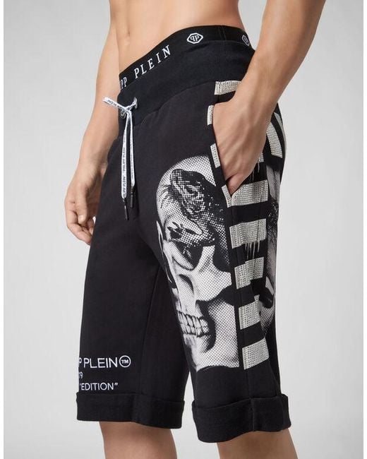 Philipp Plein Blue Logo Detail Shorts for men