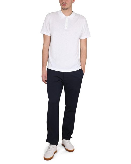 Theory White Classic Short-Sleeved Polo Shirt for men