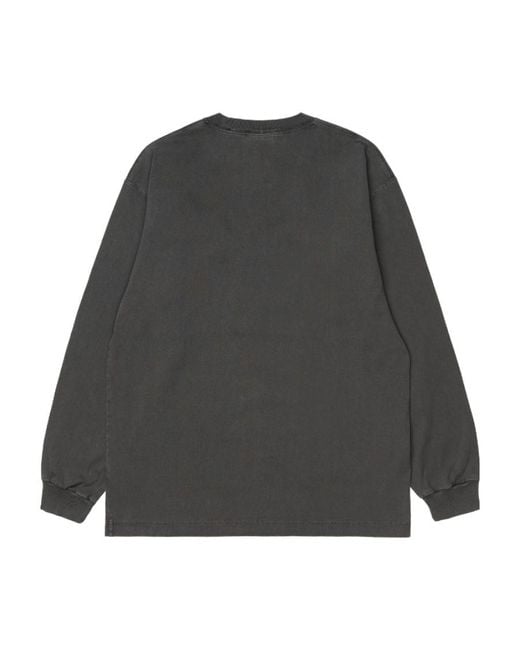 Carhartt Gray Crew Neck Long-Sleeved T-Shirt for men