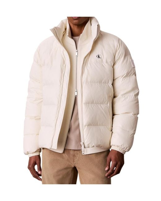 Calvin Klein Natural Relaxed Nylon Puffer Jacket for men