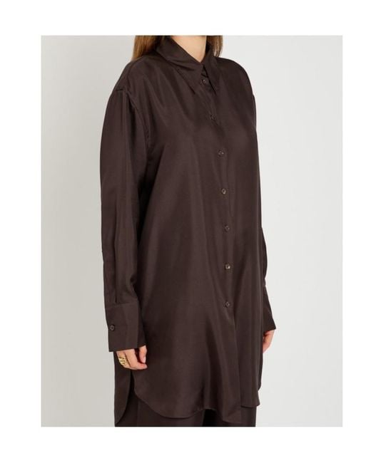 Rohe Brown Silk Shirt
