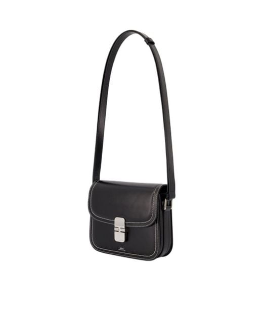 A.P.C. White Flap Shoulder Bag