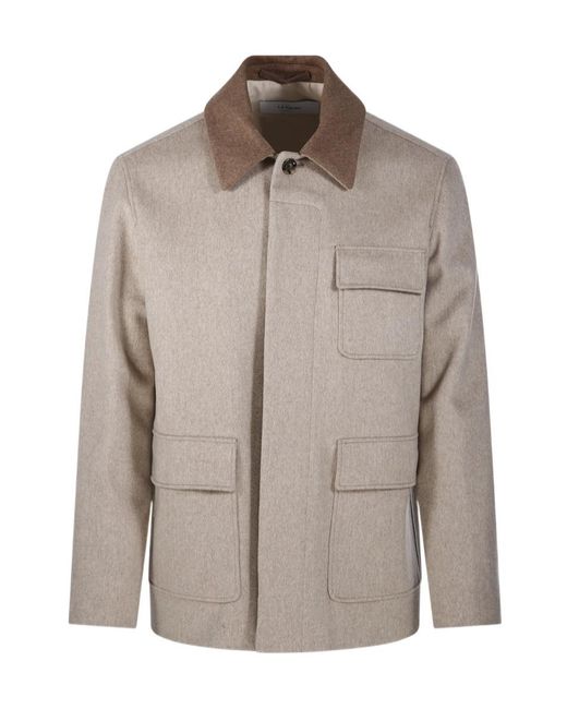 Lardini Brown Aagoslin Wool Jacket for men
