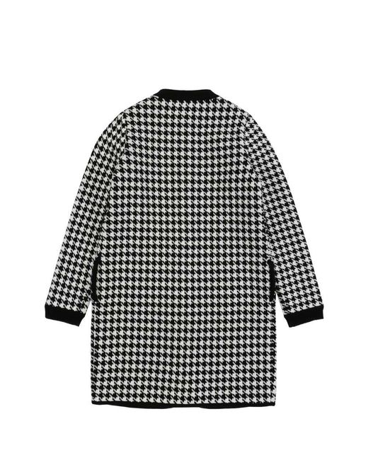 Max Mara Black Round-Necked Color Coat