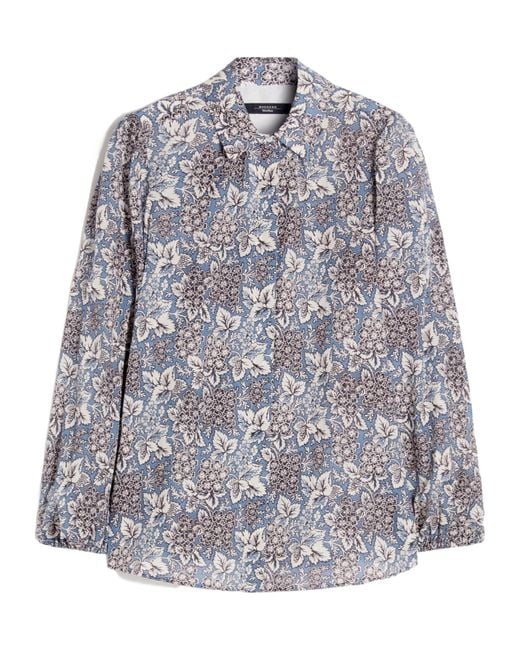 Weekend by Maxmara Gray Periodi All-Over Printed Shirt
