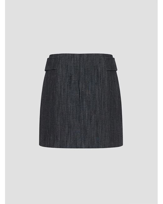 Paloma Wool Black Deuna Ii Zip Mini Skirt