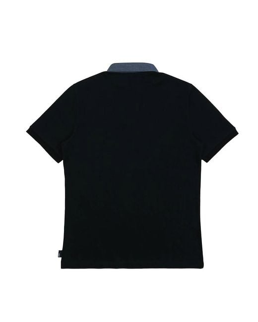 Armani Collezioni Black Logo Polo Shirt for men