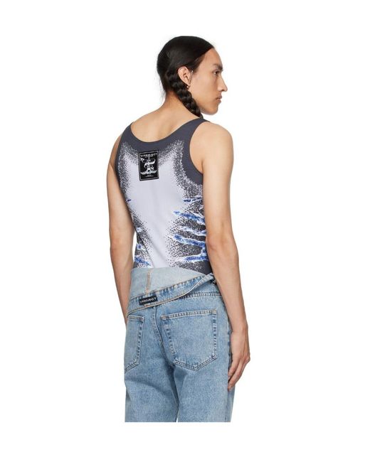 Y. Project Blue Whisker-Print Top for men
