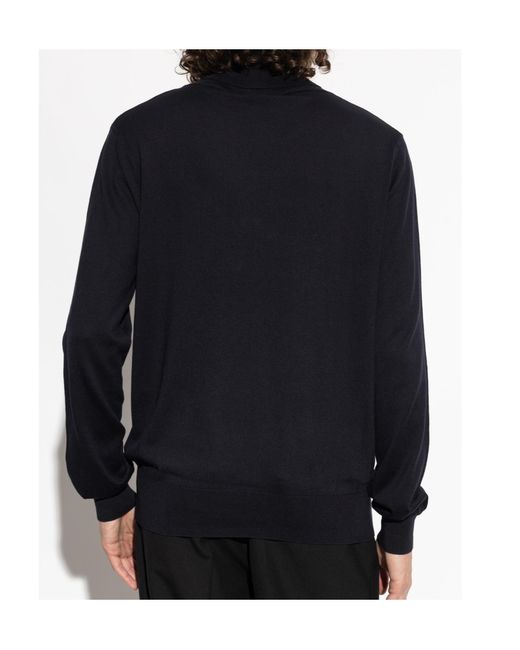Balmain Black Logo Turtleneck Knitted Sweater for men