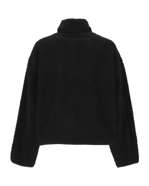 Entire studios Black Sherpa Zip Jacket for men