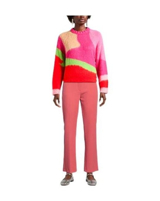 Weekend by Maxmara Red Straight-Leg Trousers