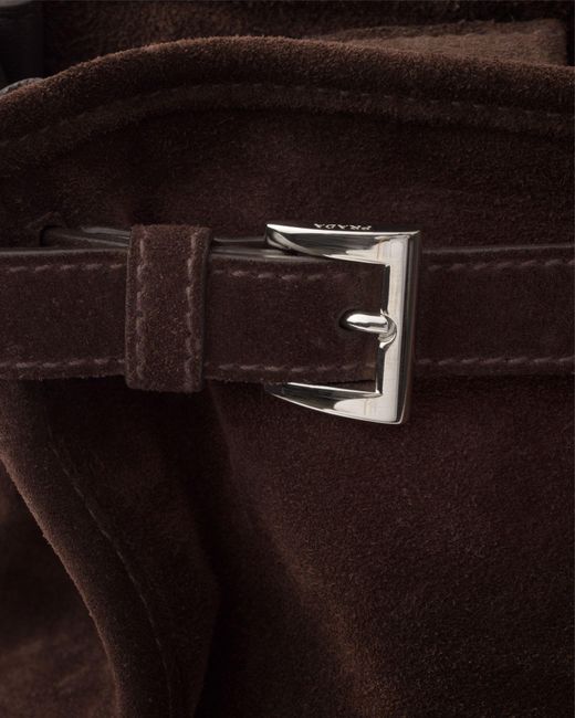 Prada Black Bonnie Suede Tote Bag for men