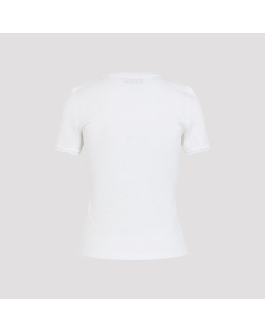 Miu Miu White Cotton T-Shirt