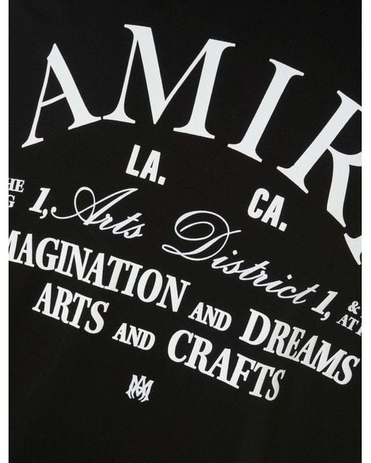 Amiri Black Logo Printed Crewneck T-Shirt for men