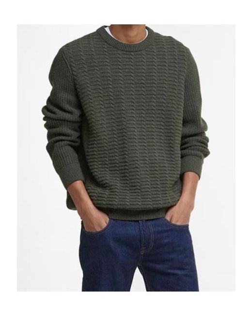 Barbour Green Crew Neck Sweater for men