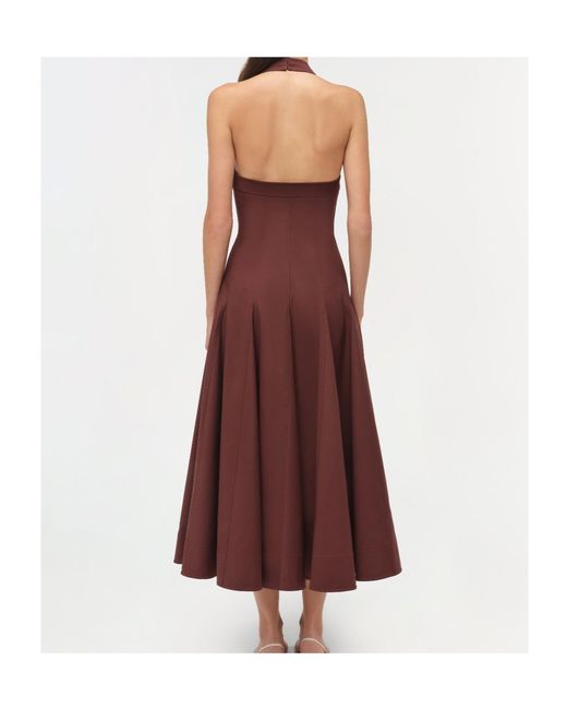 Jonathan Simkhai Red Melissa Halterneck Midi Dress