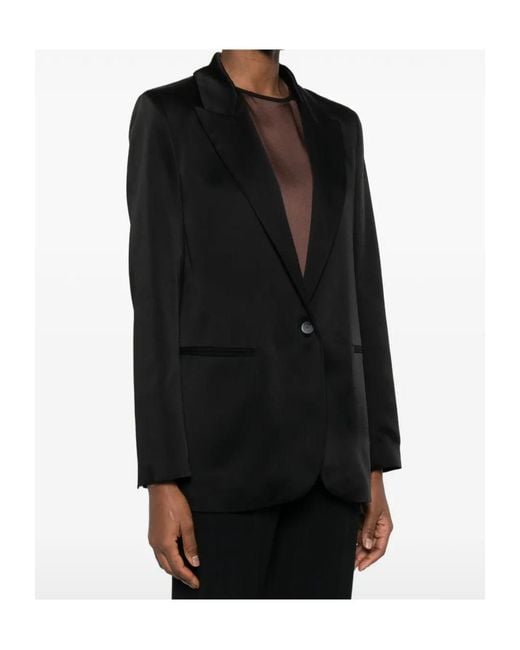 Forte_forte Black Single-Breasted Notched Jacket