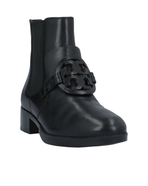 Tory Burch Black Solid Color Round-Toe Upper