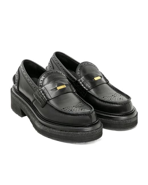 Sacai Black Wingtip Loafers