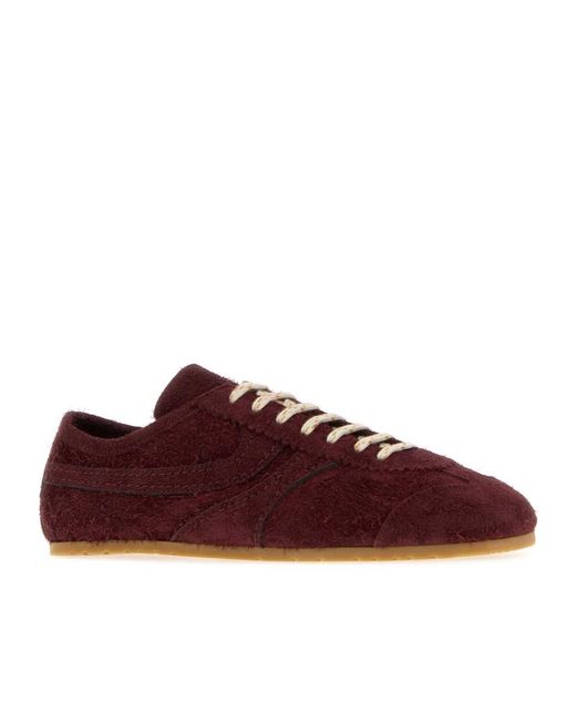 Dries Van Noten Brown Flat-Soled Sneakers