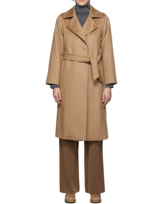 Max Mara Natural Manuela Tied-Waist Coat