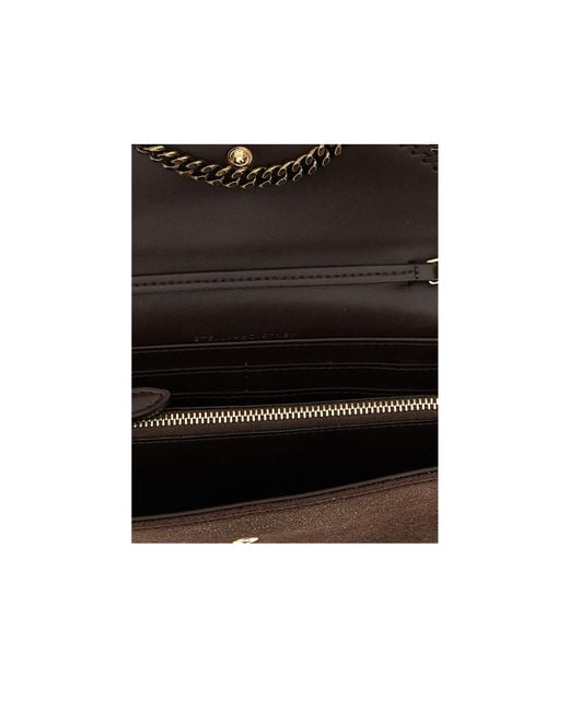 Stella McCartney Black 'Continental Falabella' Wallet On Chain