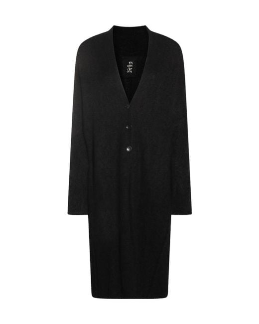 Thom Krom Black Open Front Long-Sleeved Cardigan