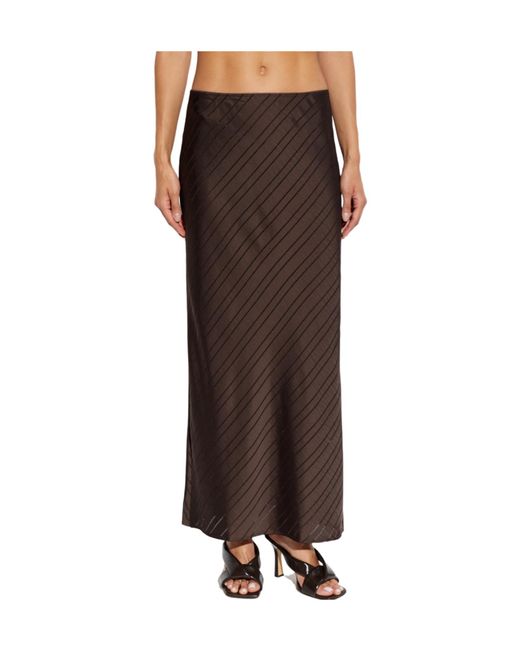 Samsøe & Samsøe Brown Striped Midi Skirt