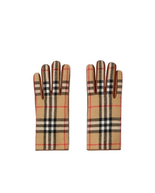 Burberry Multicolor Check-Pattern Gloves for men