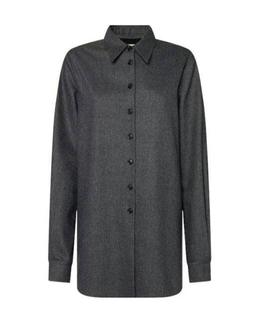 Khaite Gray Auryn Wool Shirt