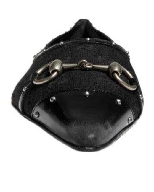 Gucci Black Point-Toe Studded Loafer for men