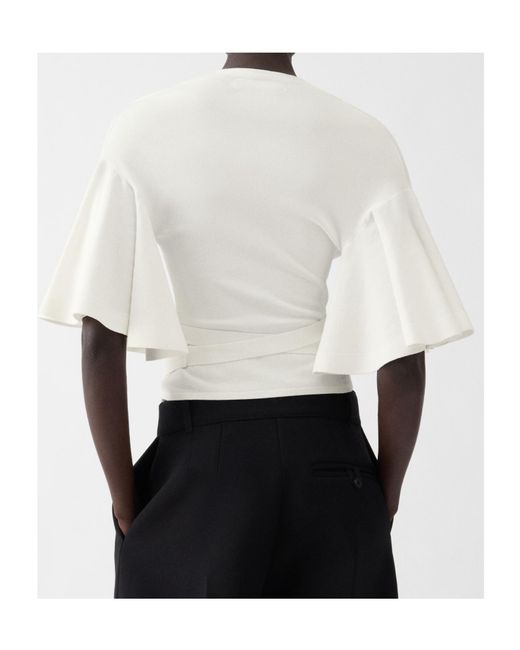 Jacquemus White Tied-Waist Detailed Top