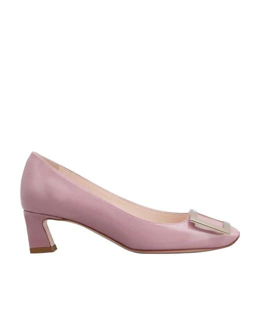 Roger Vivier Pink Trompette Logo Heels