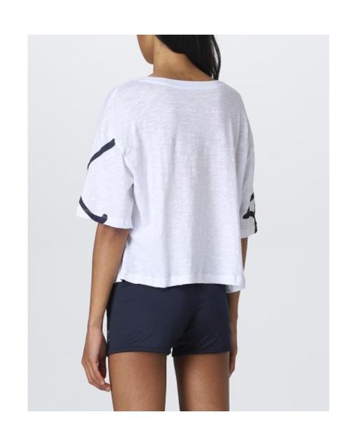 ARMANI EXCHANGE Blue Short-Sleeved T-Shirt With Round Neck