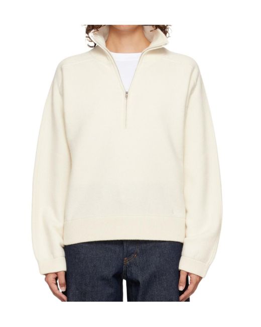 Loulou de Saison White Dries Zipped Jumper