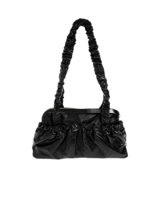 Marni Black Logo Printed Shoulder Bag