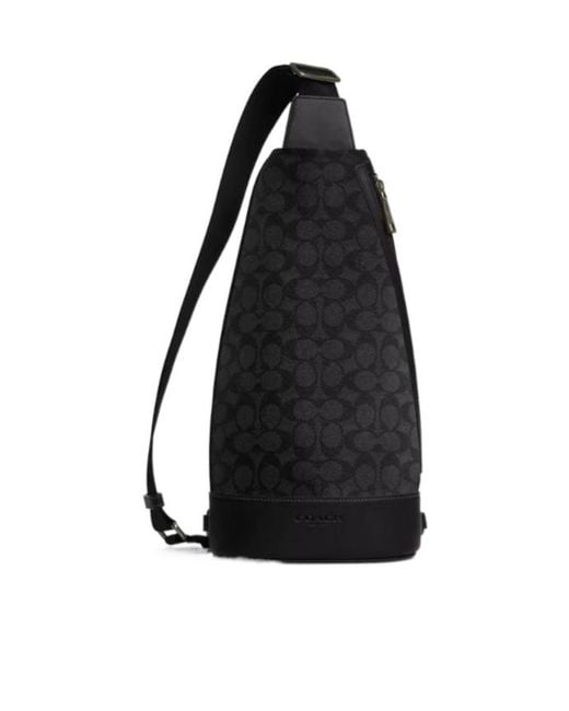 COACH Black Dominic Sling Pack for men